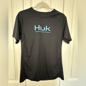 Huk Boy’s Black and Blue Short Sleeve Tee